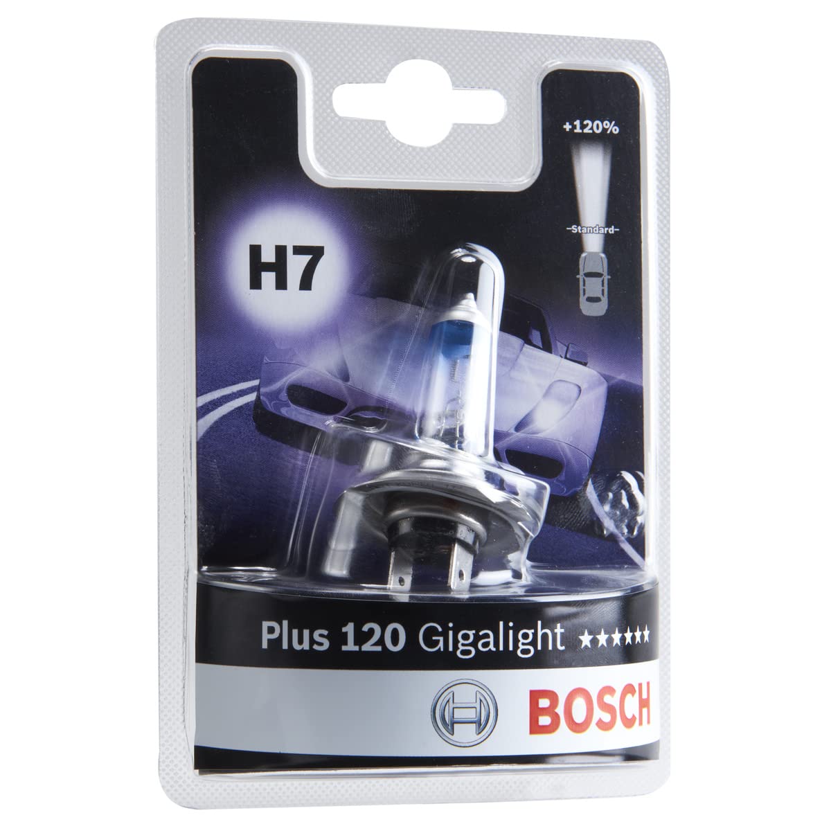 Bosch H7 Plus 120 Gigalight Lampe - 12 V 55 W PX26d - 1 Stück von Bosch Automotive
