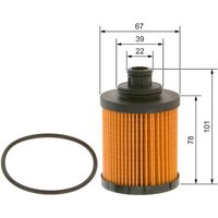 BOSCH Ölfilter Filtereinsatz F 026 407 067 Motorölfilter,Filter für Öl OPEL,FORD,FIAT,Corsa D Schrägheck (S07),Corsa C Schrägheck (X01),Meriva A (X03) von Bosch