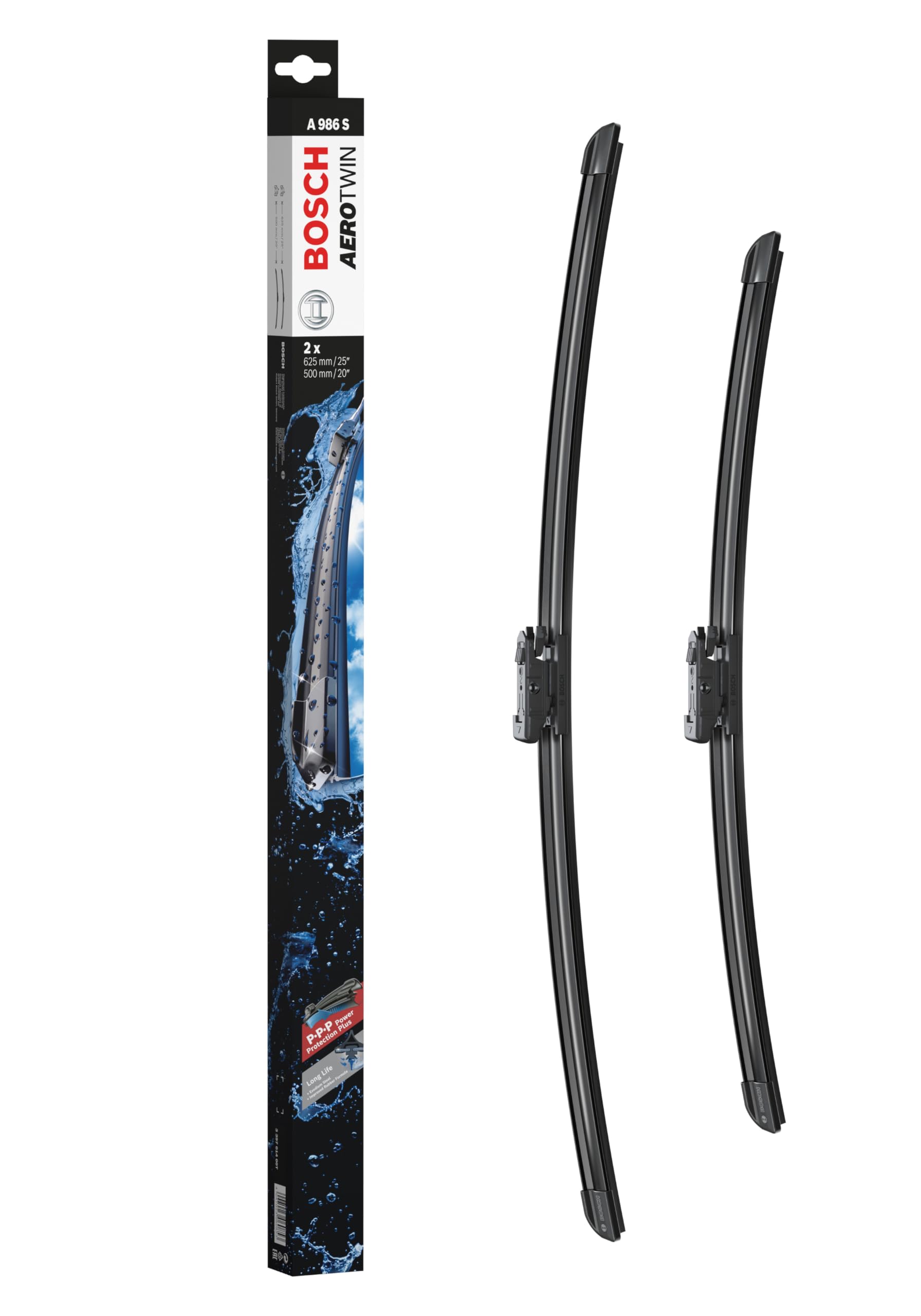 Bosch A986S - Scheibenwischer Aerotwin - Länge: 625/500 mm - Set für Frontscheibe Bosch A986S - Scheibenwischer Aerotwin - Länge: 625/500 mm - Set für Frontscheibe von Bosch