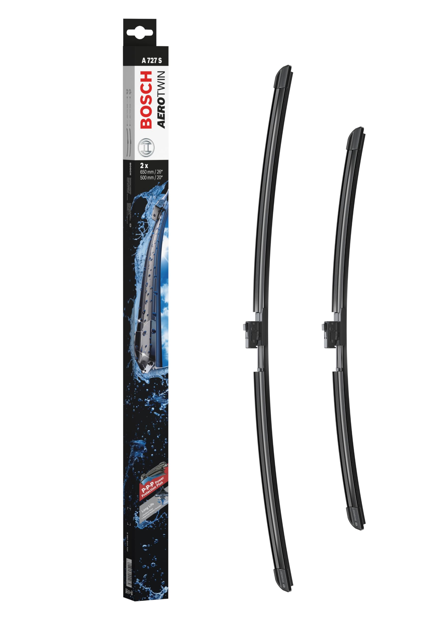 Bosch A727S - Scheibenwischer Aerotwin - Länge: 650/500 mm - Set für Frontscheibe Bosch A727S - Scheibenwischer Aerotwin - Länge: 650/500 mm - Set für Frontscheibe von Bosch