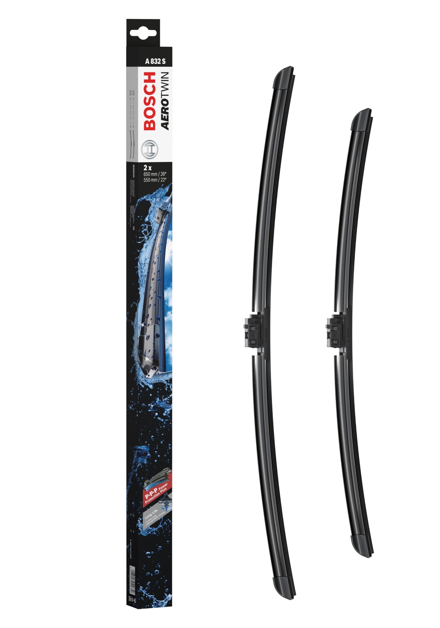 Bosch A832S - Scheibenwischer Aerotwin - Länge: 650/550 mm - Set für Frontscheibe Bosch A832S - Scheibenwischer Aerotwin - Länge: 650/550 mm - Set für Frontscheibe von Bosch