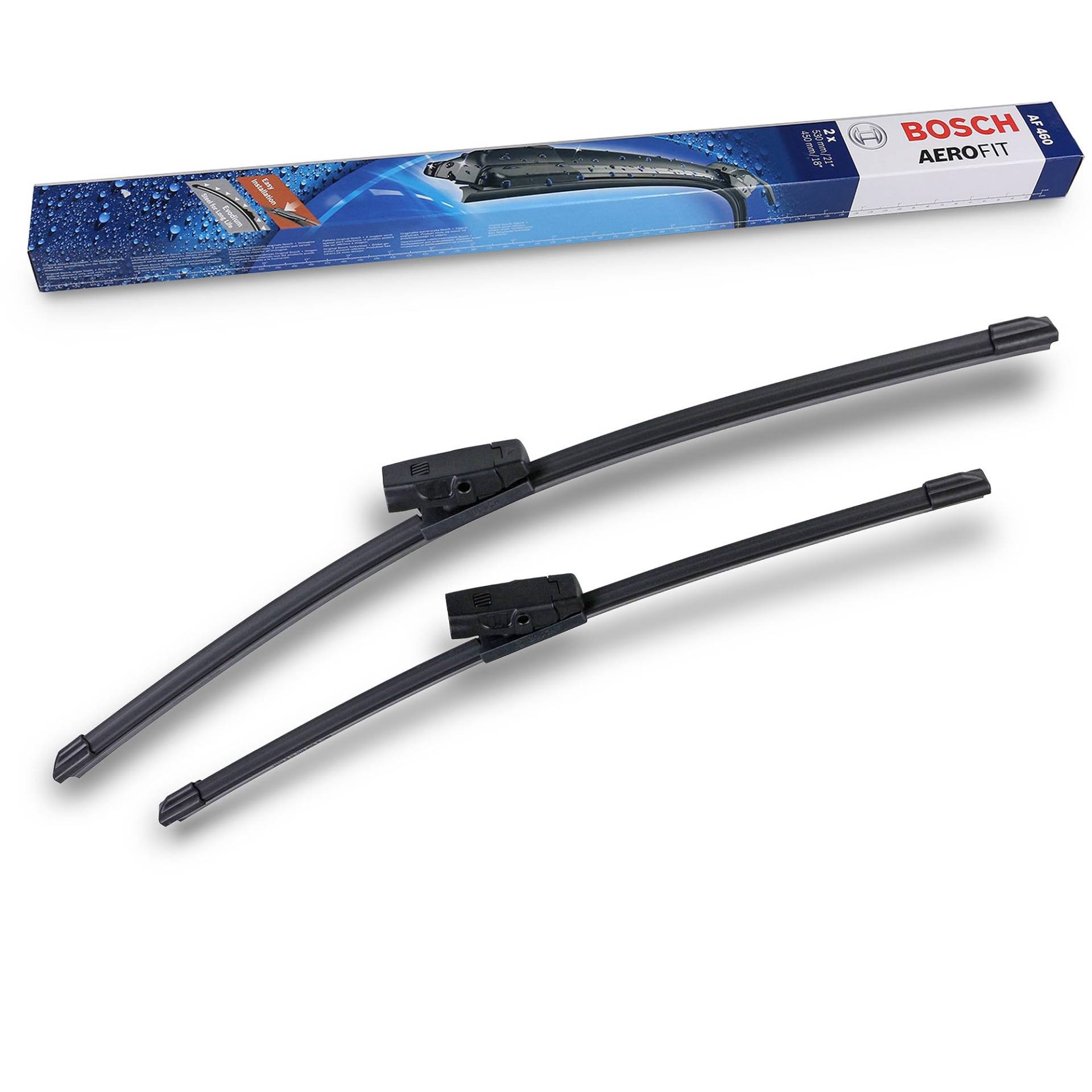 BOSCH Scheibenwischer Wischerblätter Wischer Satz AEROFIT AF460 530mm 450mm von Bosch Automotive