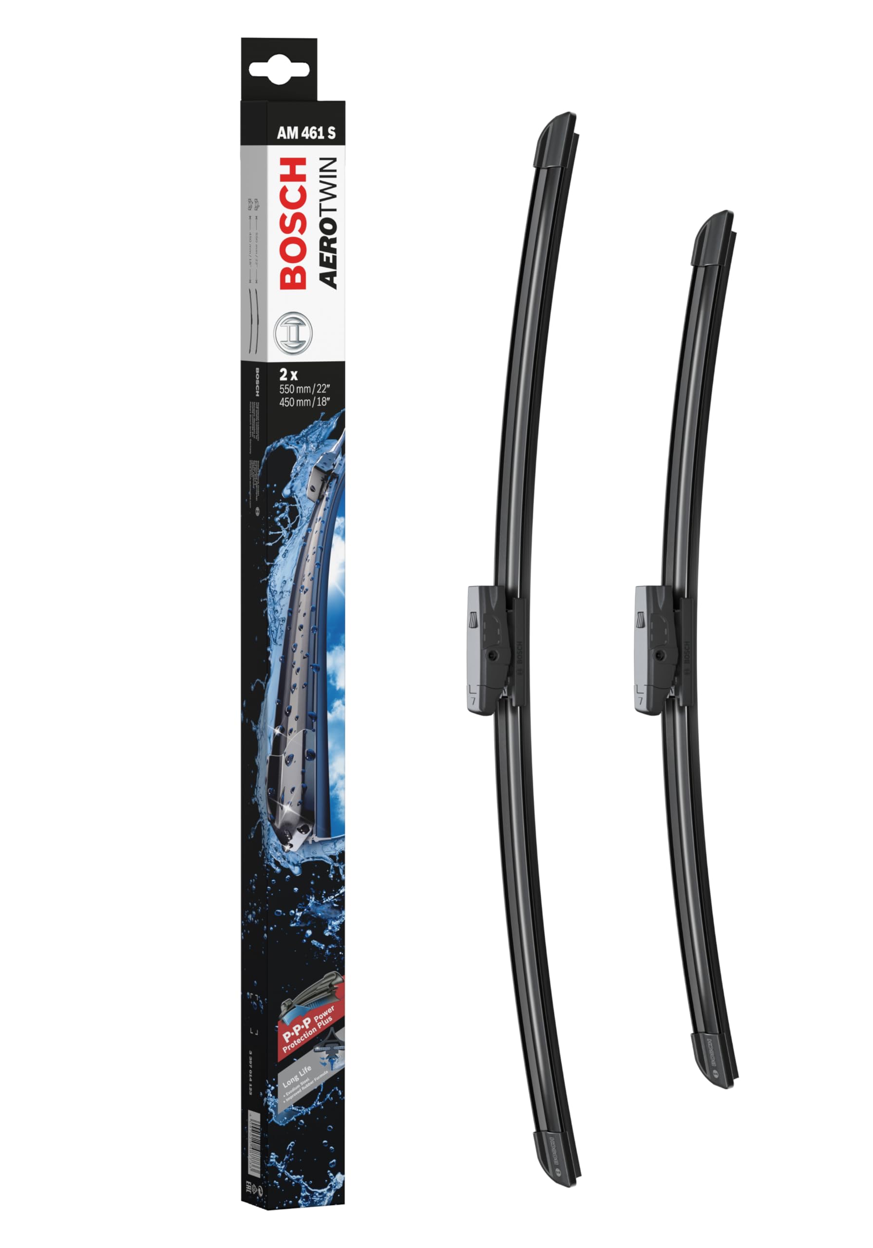 Bosch Scheibenwischer Aerotwin AM461S, Länge: 550mm/450mm − Set für Frontscheibe Bosch Scheibenwischer Aerotwin AM461S, Länge: 550mm/450mm − Set für Frontscheibe von Bosch Automotive