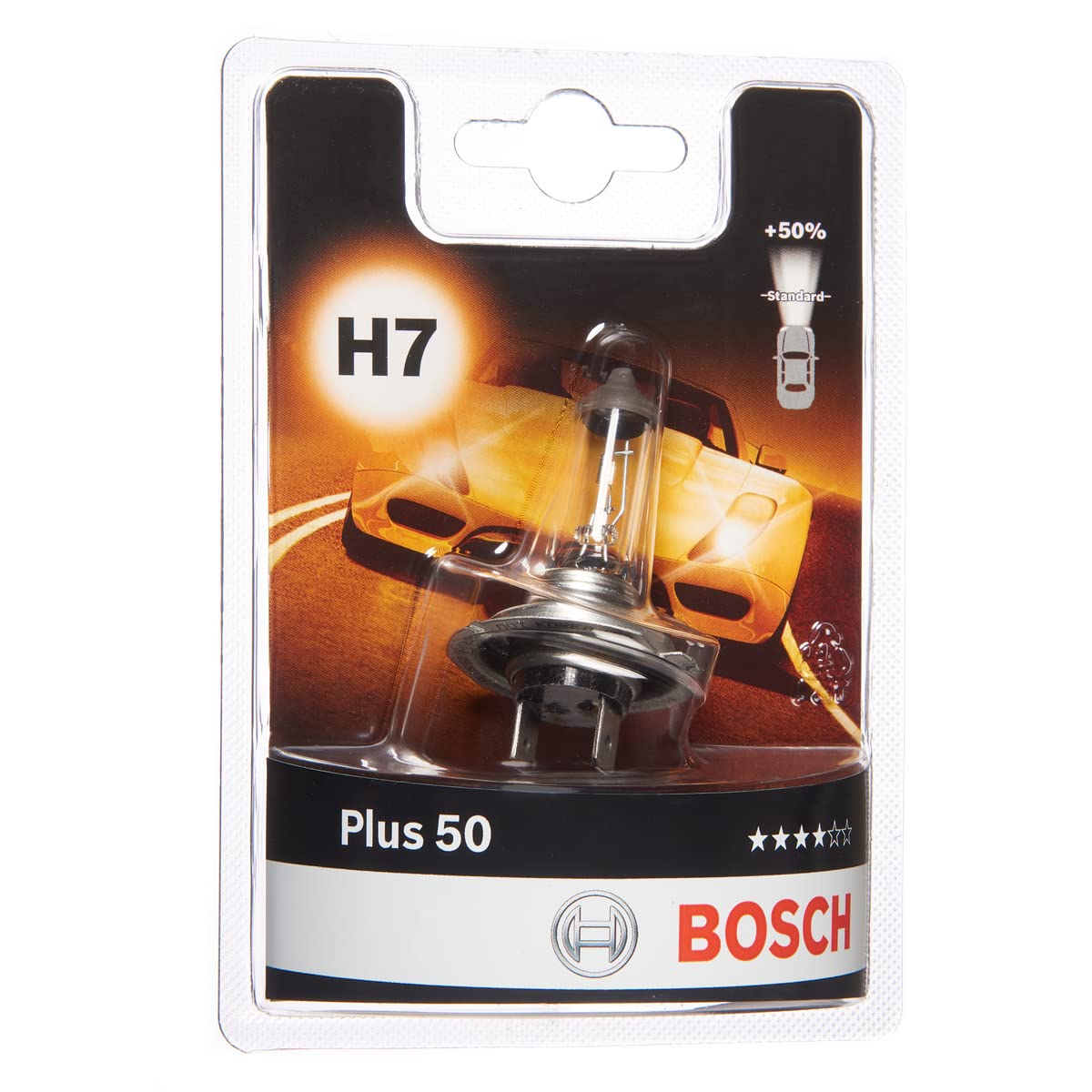 Bosch H7 Plus 50 Fahrzeuglampe 12V 55W PX26d (1 Stück) Bosch H7 Plus 50 Fahrzeuglampe 12V 55W PX26d (1 Stück) von Bosch Automotive