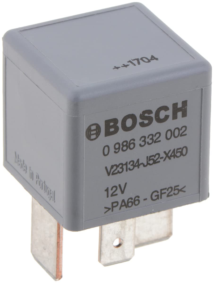 Bosch Automotive 0986332002, Mini-Relais 12V 70A, IP5K4, Betriebstemperatur von -40° C bis 85° C, Schließer-Relais, 4 Pins von Bosch Automotive