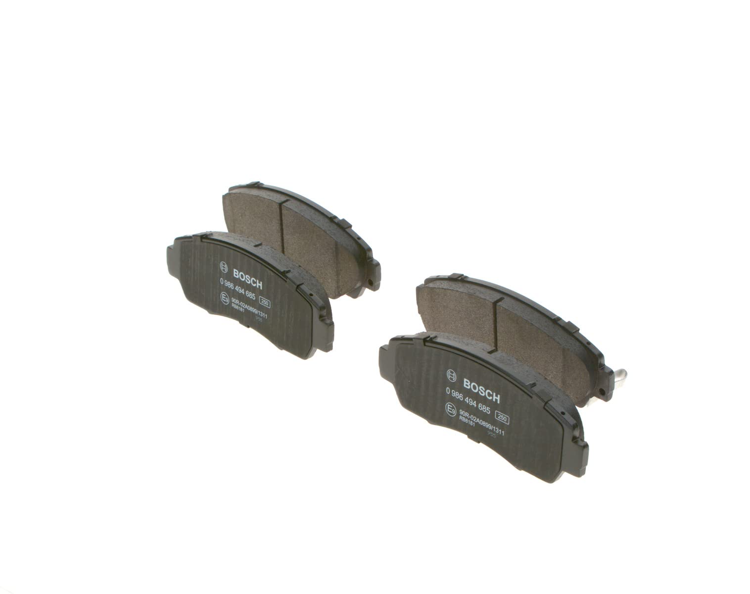 Bosch BP1680 Bremsbeläge - Vorderachse - ECE-R90 Zertifizierung - vier Bremsbeläge pro Set Bosch BP1680 Bremsbeläge - Vorderachse - ECE-R90 Zertifizierung - vier Bremsbeläge pro Set von Bosch Automotive
