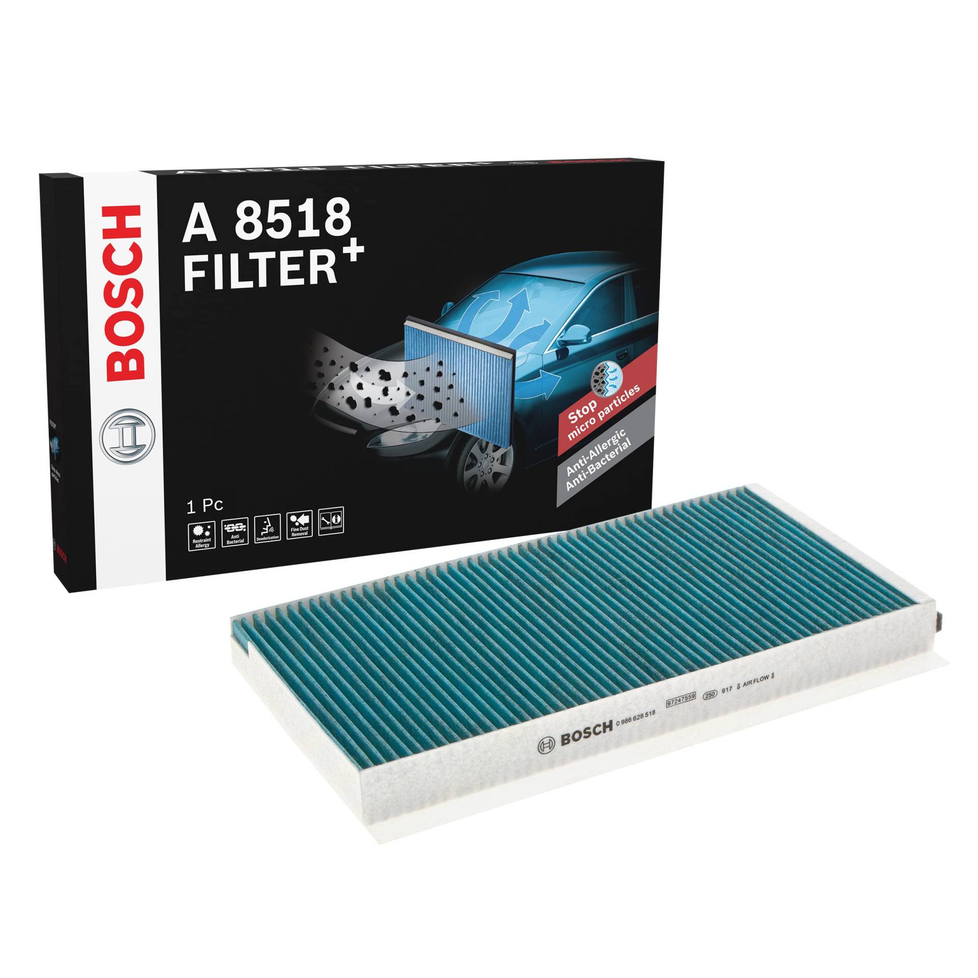 Bosch A8518 - Innenraumfilter Filter+ von Bosch Automotive