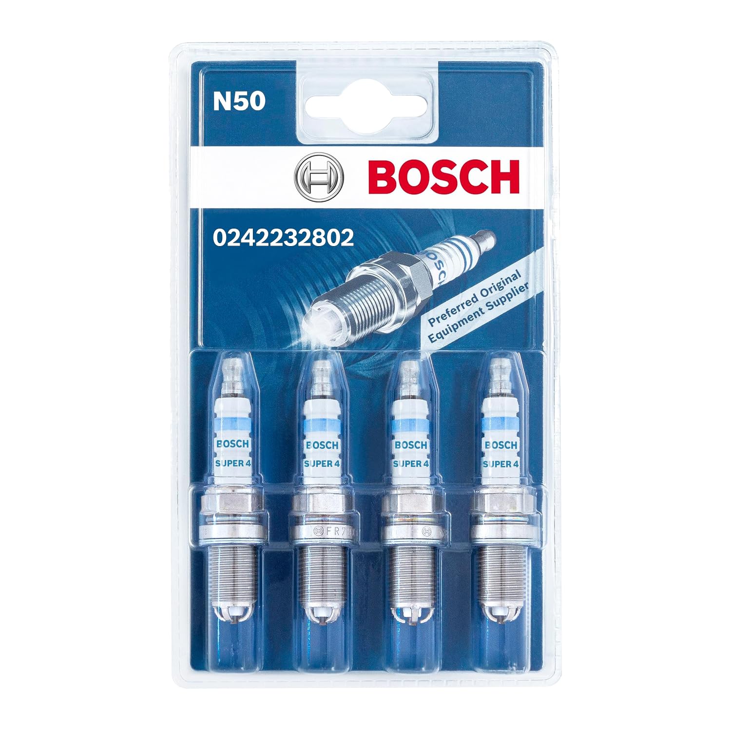 Bosch FR78X (510/N50) - Zündkerzen Super 4 - 4er Set, Nickel von Bosch Automotive