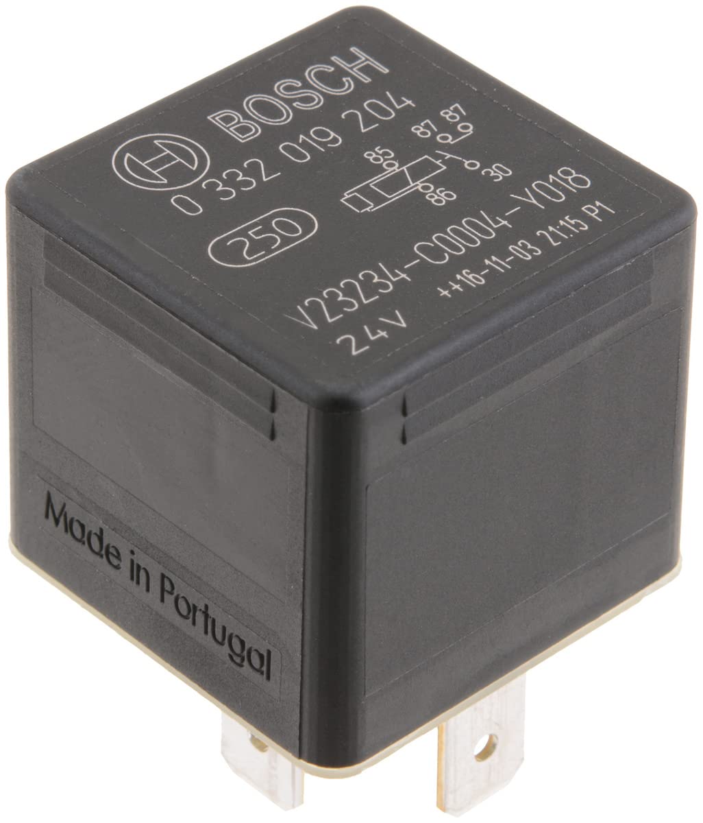 Bosch 0332019204 Mini-Relais 24V 30A, IP5K4, Betriebstemperatur von -40° bis 85°, Schließer-Relais, 5 Pins, 2x87 Bosch 0332019204 Mini-Relais 24V 30A, IP5K4, Betriebstemperatur von -40° bis 85°, Schließer-Relais, 5 Pins, 2x87 von Bosch Automotive