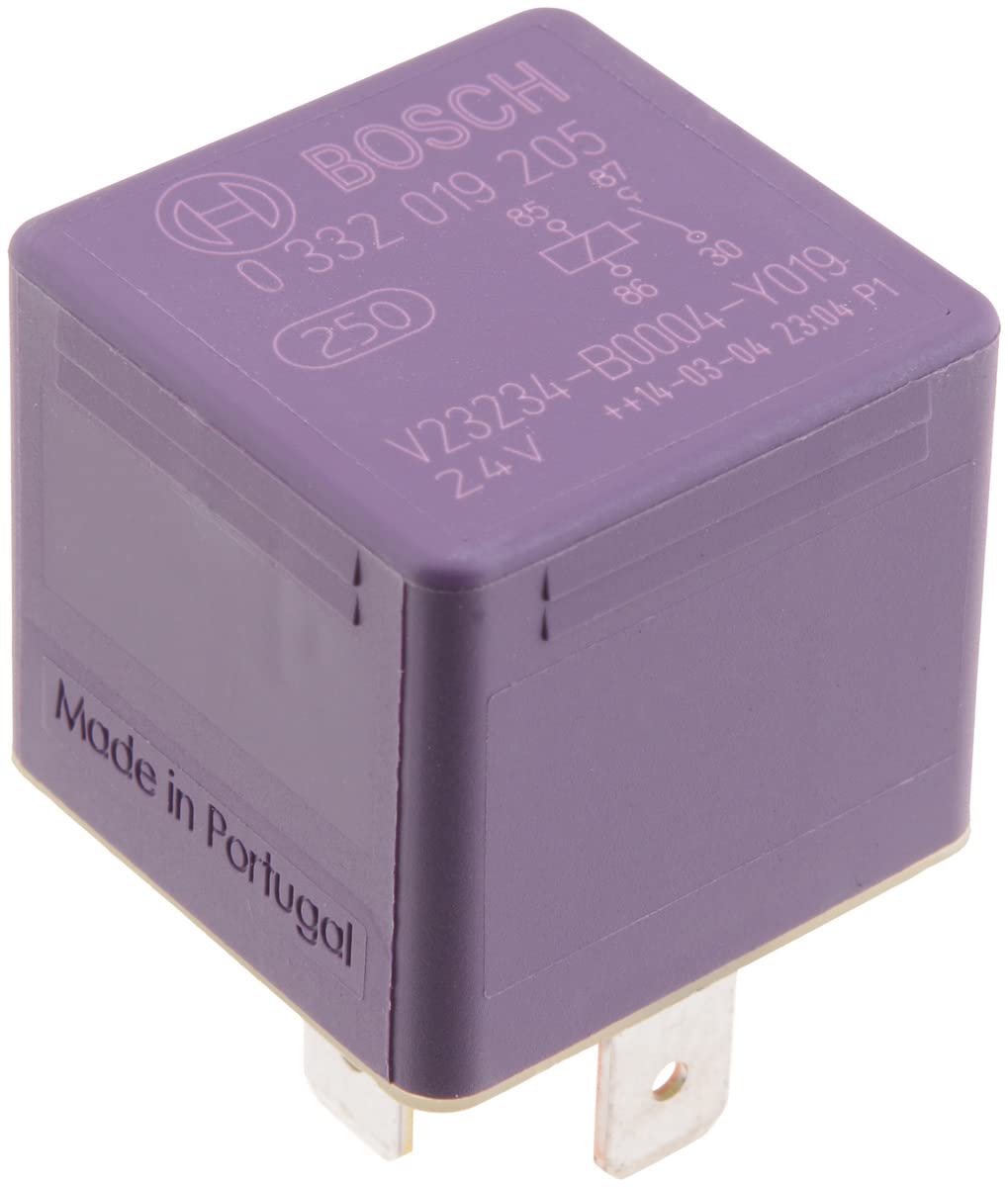 Bosch 0332019205 Mini-Relais 24V 40A, IP5K4, Betriebstemperatur von -40° bis 85°, Schließer-Relais, 4 Pins Bosch 0332019205 Mini-Relais 24V 40A, IP5K4, Betriebstemperatur von -40° bis 85°, Schließer-Relais, 4 Pins von Bosch Automotive