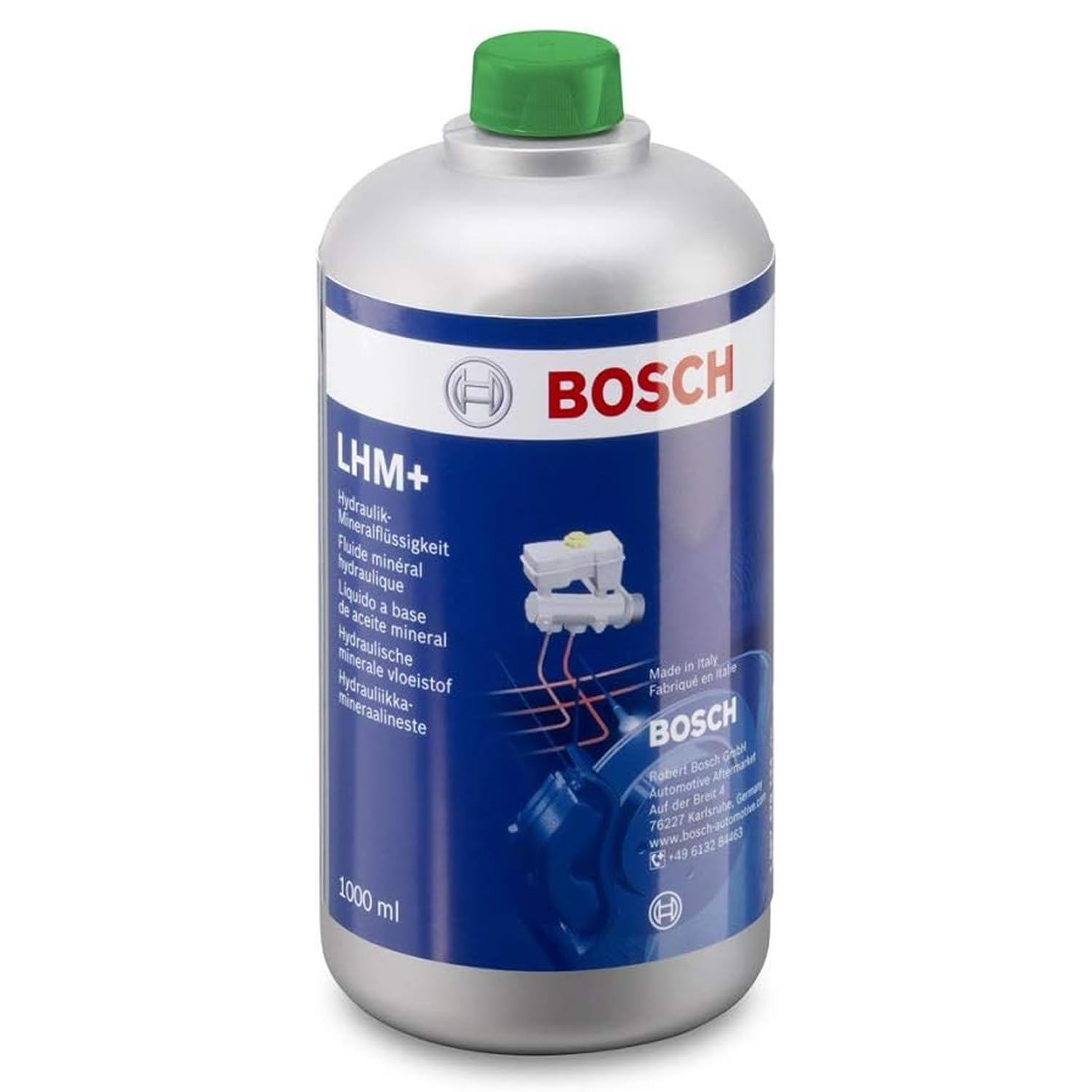 Bosch Hydraulik-Bremsflüssigkeit LHM+, 1 L - Mineralöl für Bremsen, Lenkung und Federung - OE-Qualität - geeignet für ABS- und ESP-Bremsen Bosch Hydraulik-Bremsflüssigkeit LHM+, 1 L - Mineralöl für Bremsen, Lenkung und Federung - OE-Qualität - geeignet für ABS- und ESP-Bremsen von Bosch Automotive