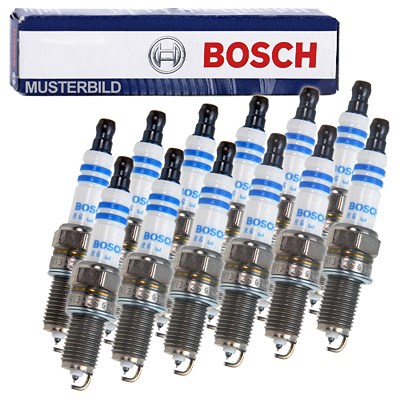 Bosch 12x Zündkerze Doppelplatin [Hersteller-Nr. 0 242 230 500] für Mercedes-Benz, Toyota von Bosch