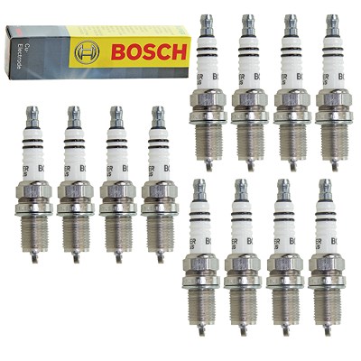 Bosch 12x Zündkerze FR8DC+ [Hersteller-Nr. 0242229659] für Daewoo, Mercedes-Benz, Pontiac von Bosch