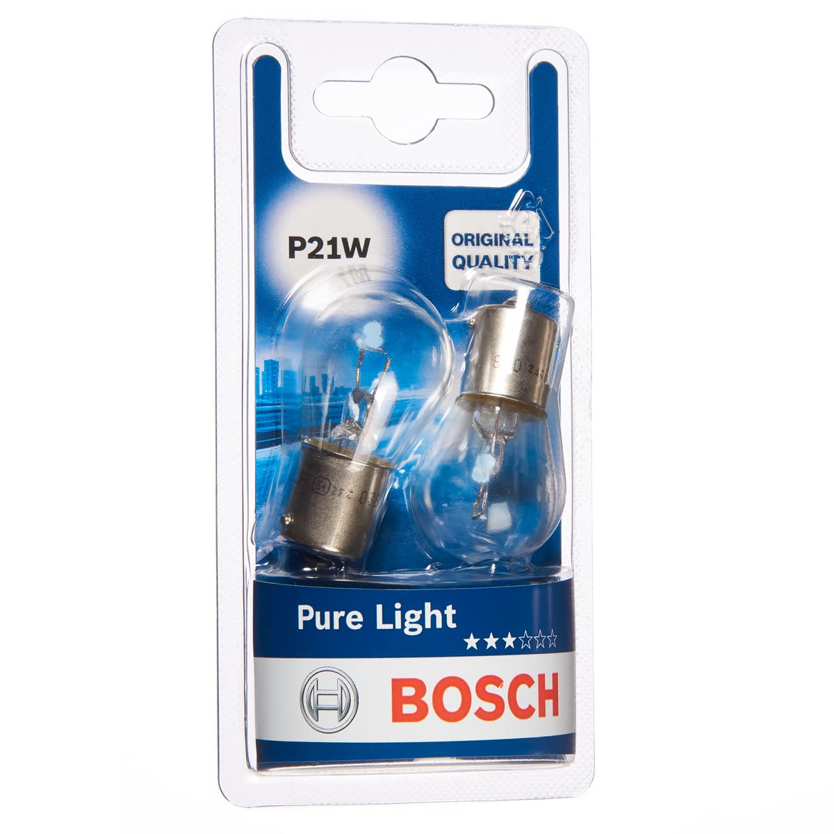 Bosch P21W Pure Light Fahrzeuglampen - 12 V 21 W BA15s - 2 Stücke von Bosch Automotive
