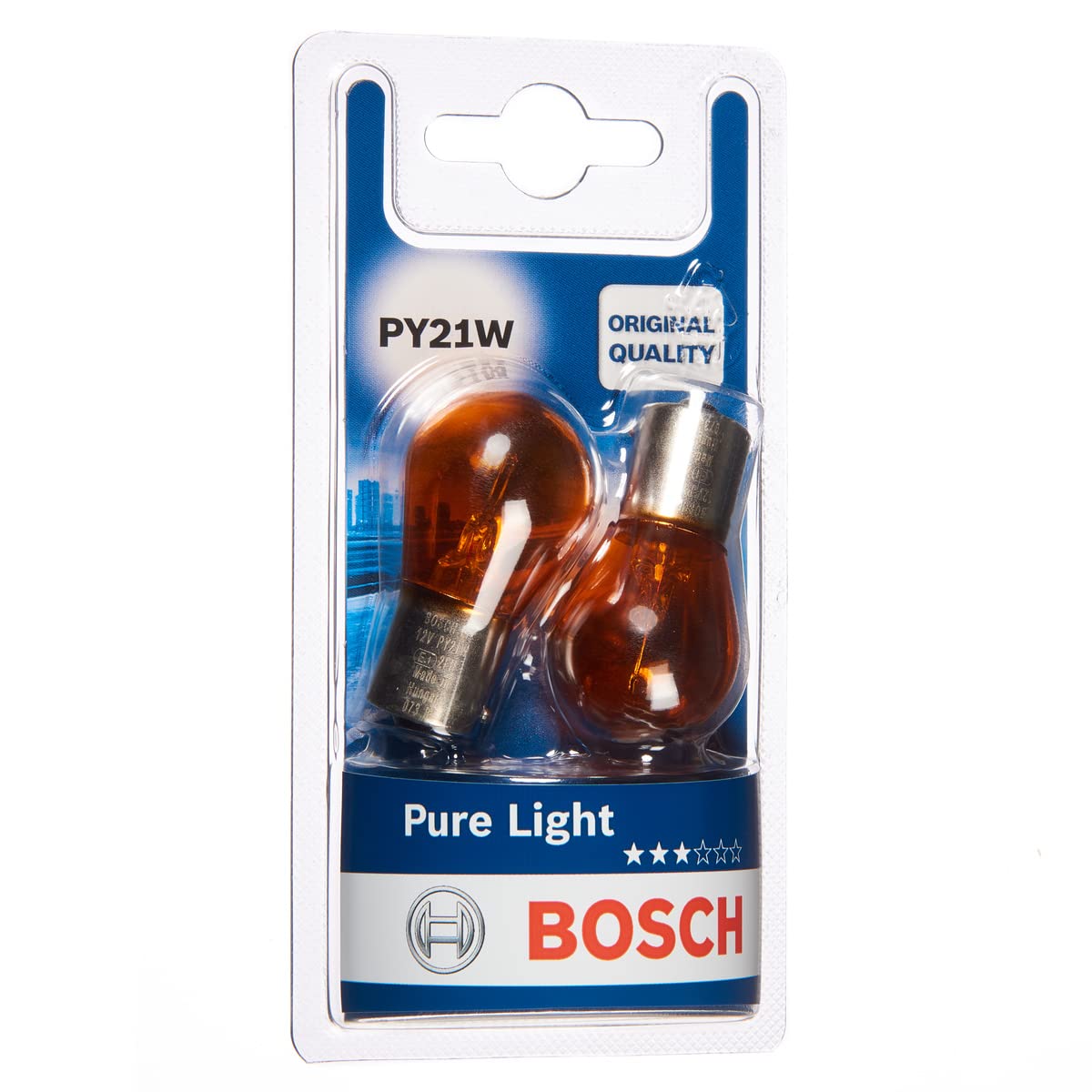 Bosch PY21W Pure Light Fahrzeuglampen - 12 V 21 W BAU15s - 2 Stücke von Bosch Automotive