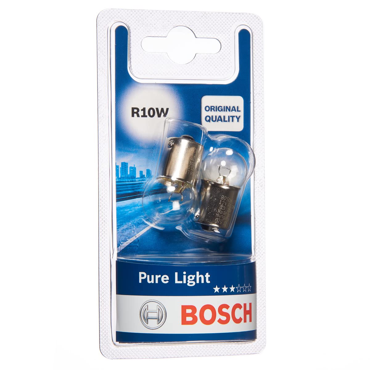 Bosch R10W Pure Light Fahrzeuglampen - 12 V 10 W BA15s - 2 Stücke von Bosch Automotive