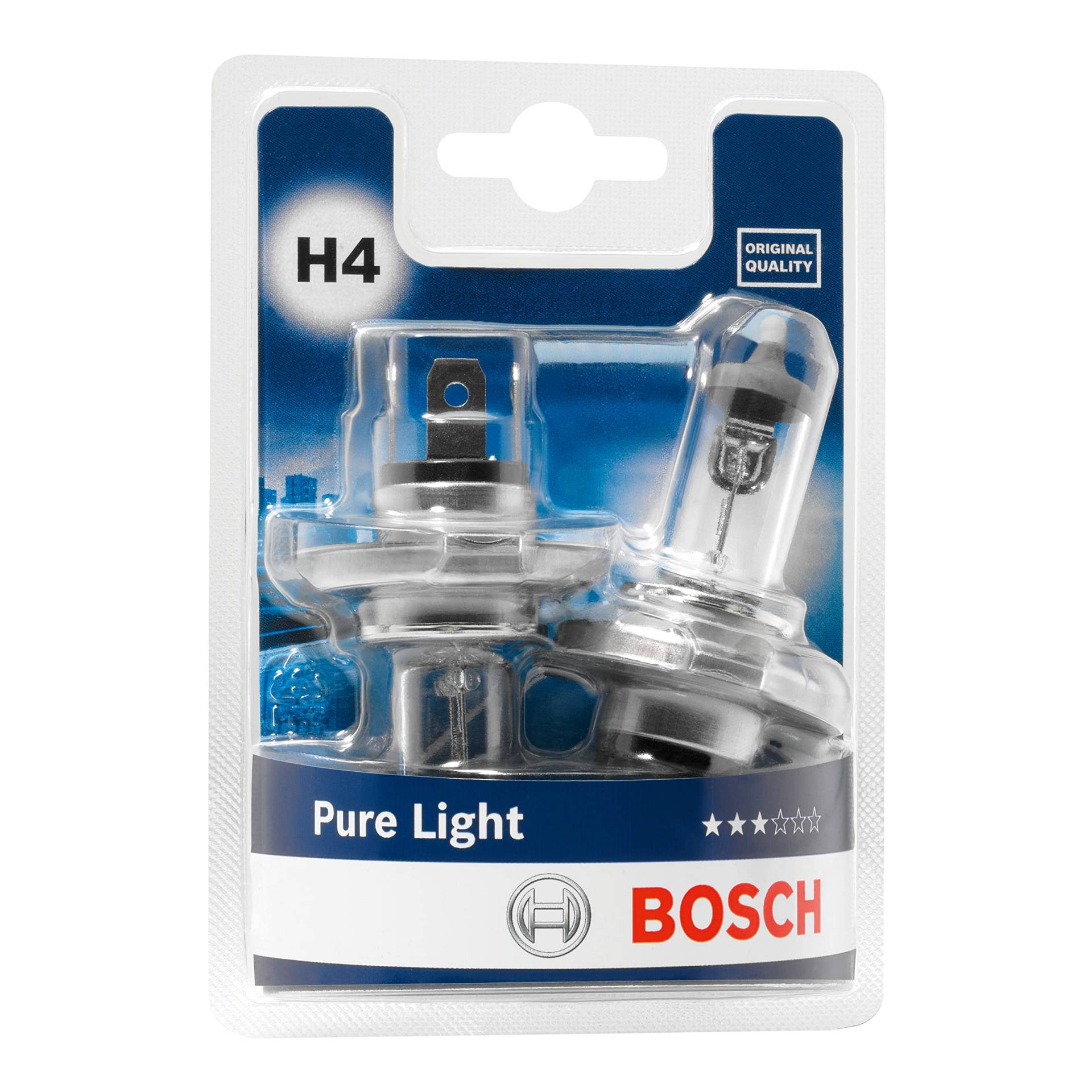 Bosch H4 Pure Light Lampen - 12 V 60/55 W P43t - 2 Stücke von Bosch Automotive