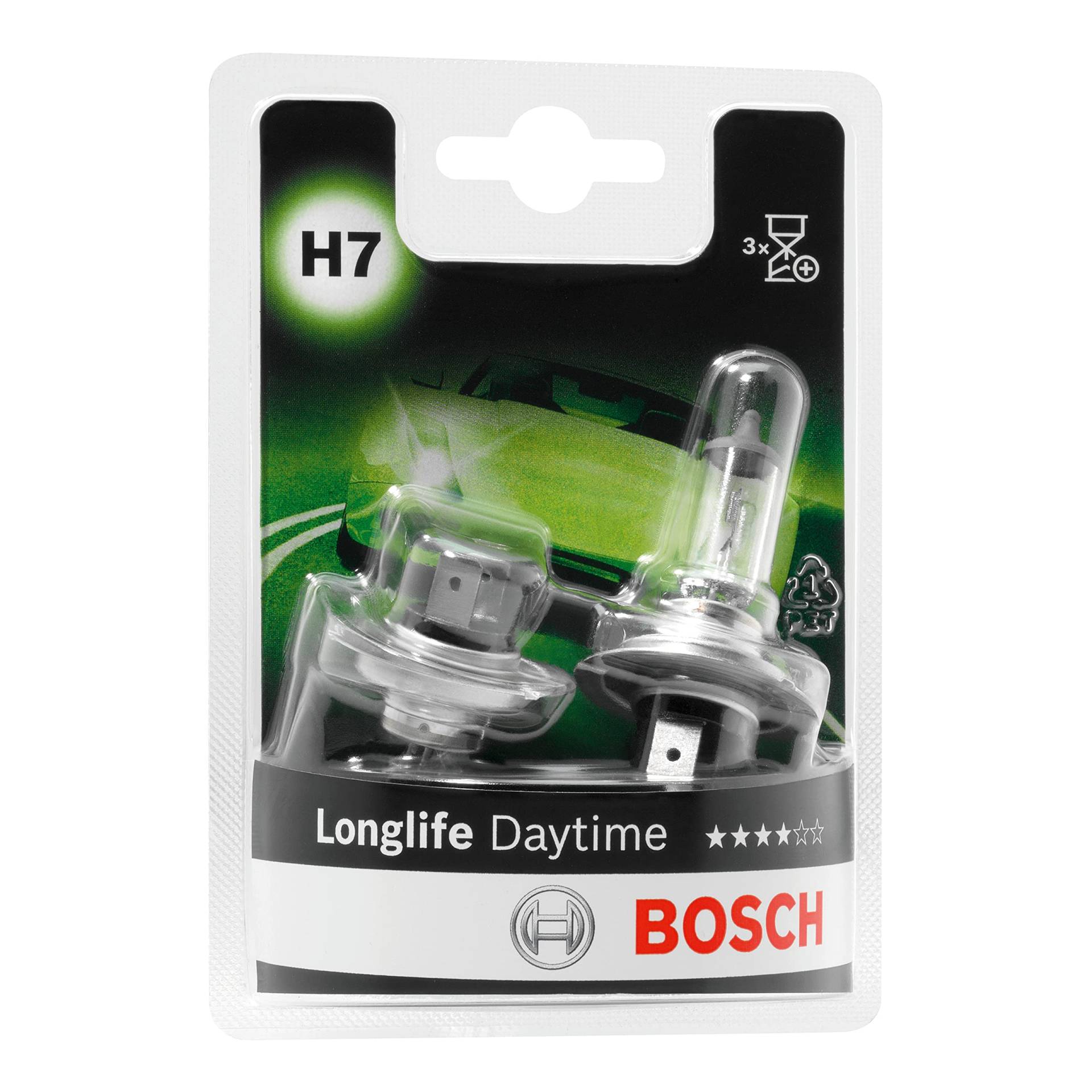 Bosch H7 Longlife Daytime Lampen - 12 V 55 W PX26d - 2 Stücke von Bosch Automotive