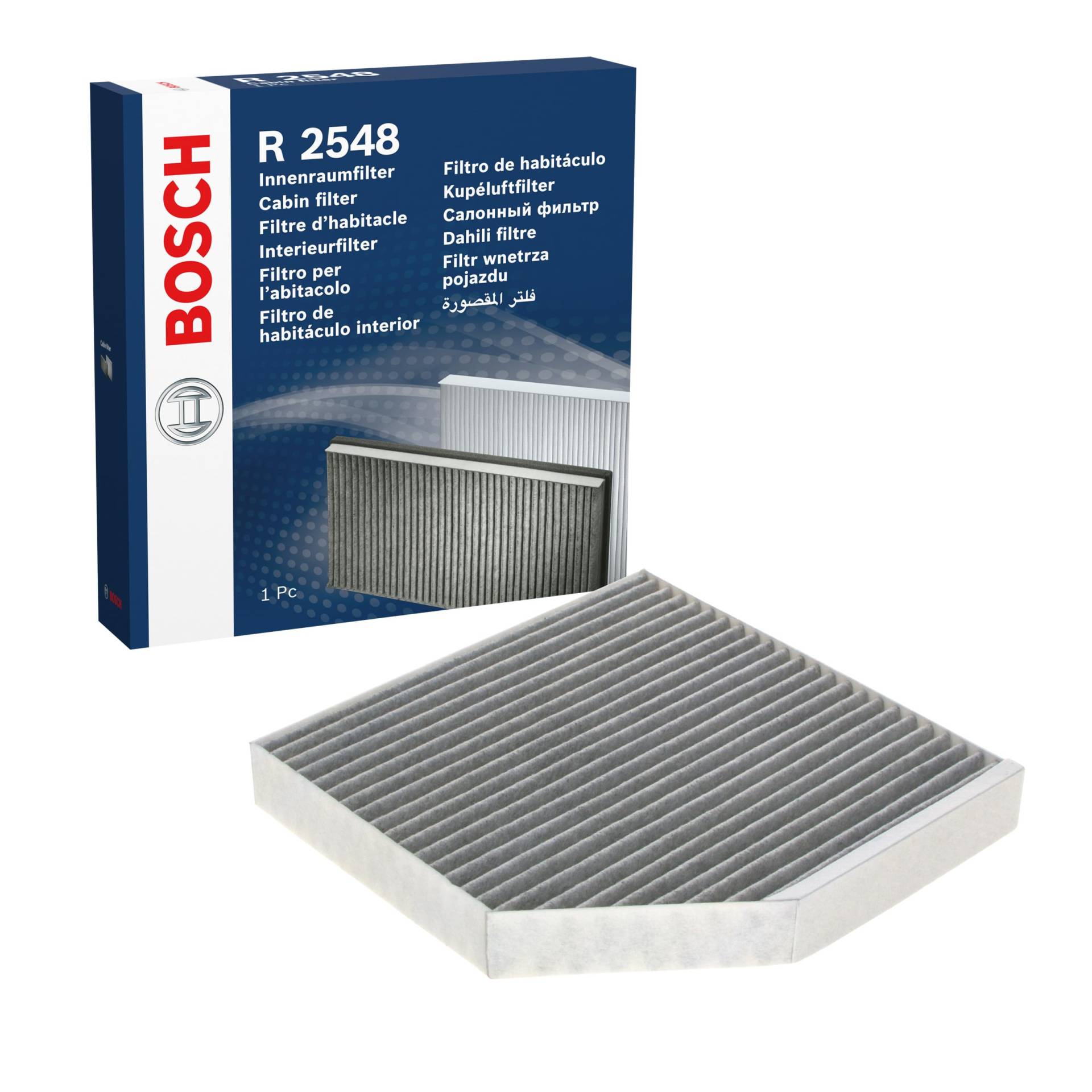 Bosch R2548 - Innenraumfilter mit Aktivkohle, 1 Stück (1er Pack) von Bosch Automotive