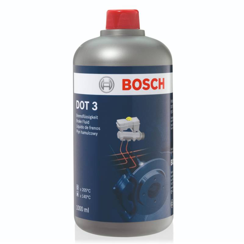 Bosch Bremsflüssigkeit DOT 3, 1 L - für Fahrzeuge vor Baujahr 2000 - nicht für ABS und ESP Bremsen empfohlen von Bosch Automotive