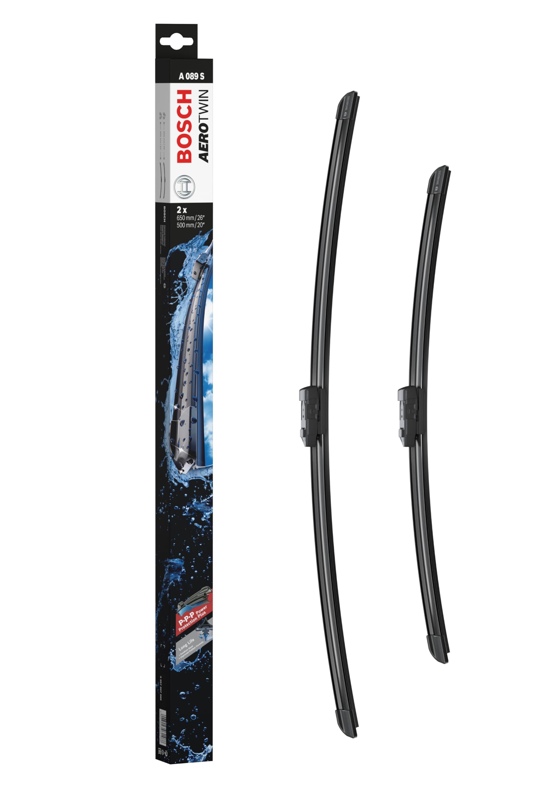 Bosch Scheibenwischer Aerotwin A089S, Länge: 650mm/500mm − Set für Frontscheibe - Nur für Rechtslenker-Fahrzeuge (UK) Bosch Scheibenwischer Aerotwin A089S, Länge: 650mm/500mm − Set für Frontscheibe - Nur für Rechtslenker-Fahrzeuge (UK) von Bosch Automotive