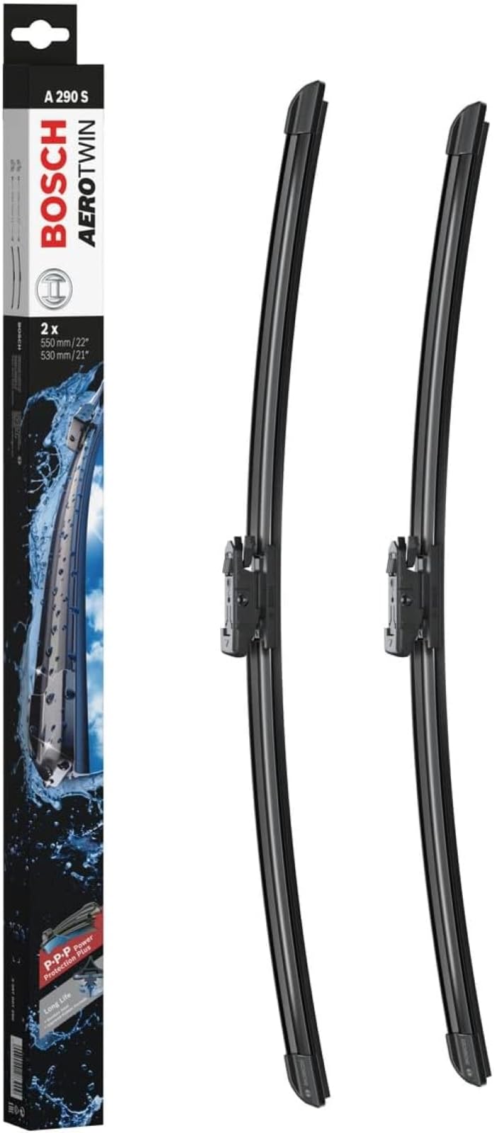 Bosch Scheibenwischer Aerotwin A290S, Länge: 550mm/530mm − Set für Frontscheibe Bosch Scheibenwischer Aerotwin A290S, Länge: 550mm/530mm − Set für Frontscheibe von Bosch