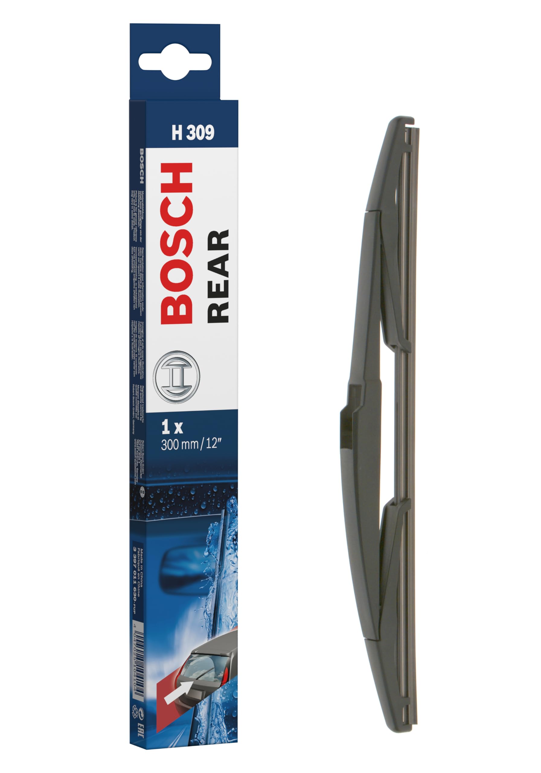 Bosch Scheibenwischer Rear H309, Länge: 300mm – Scheibenwischer für Heckscheibe Bosch Scheibenwischer Rear H309, Länge: 300mm – Scheibenwischer für Heckscheibe von Bosch