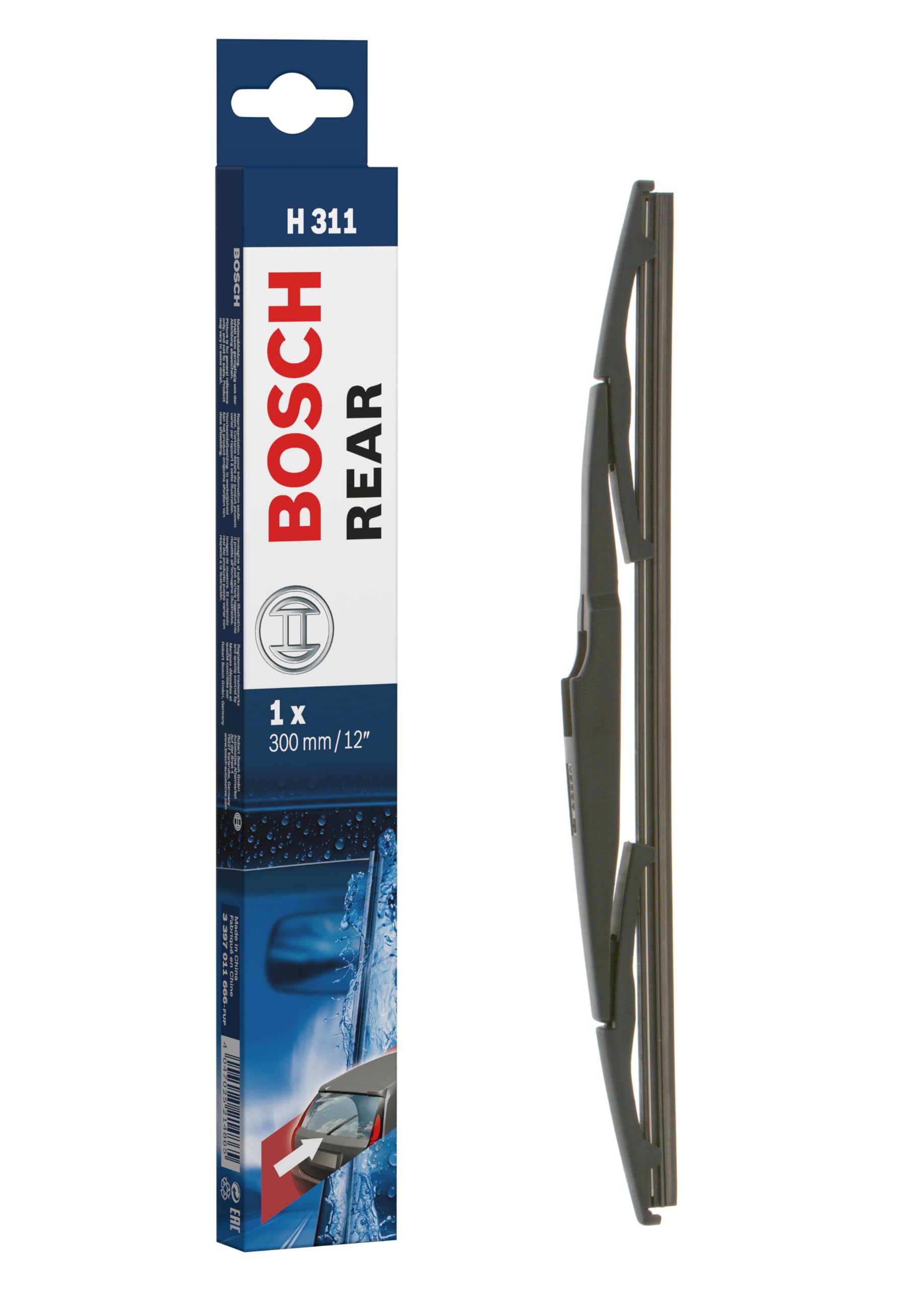 Bosch Scheibenwischer Rear H311, Länge: 300mm – Scheibenwischer für Heckscheibe Bosch Scheibenwischer Rear H311, Länge: 300mm – Scheibenwischer für Heckscheibe von Bosch