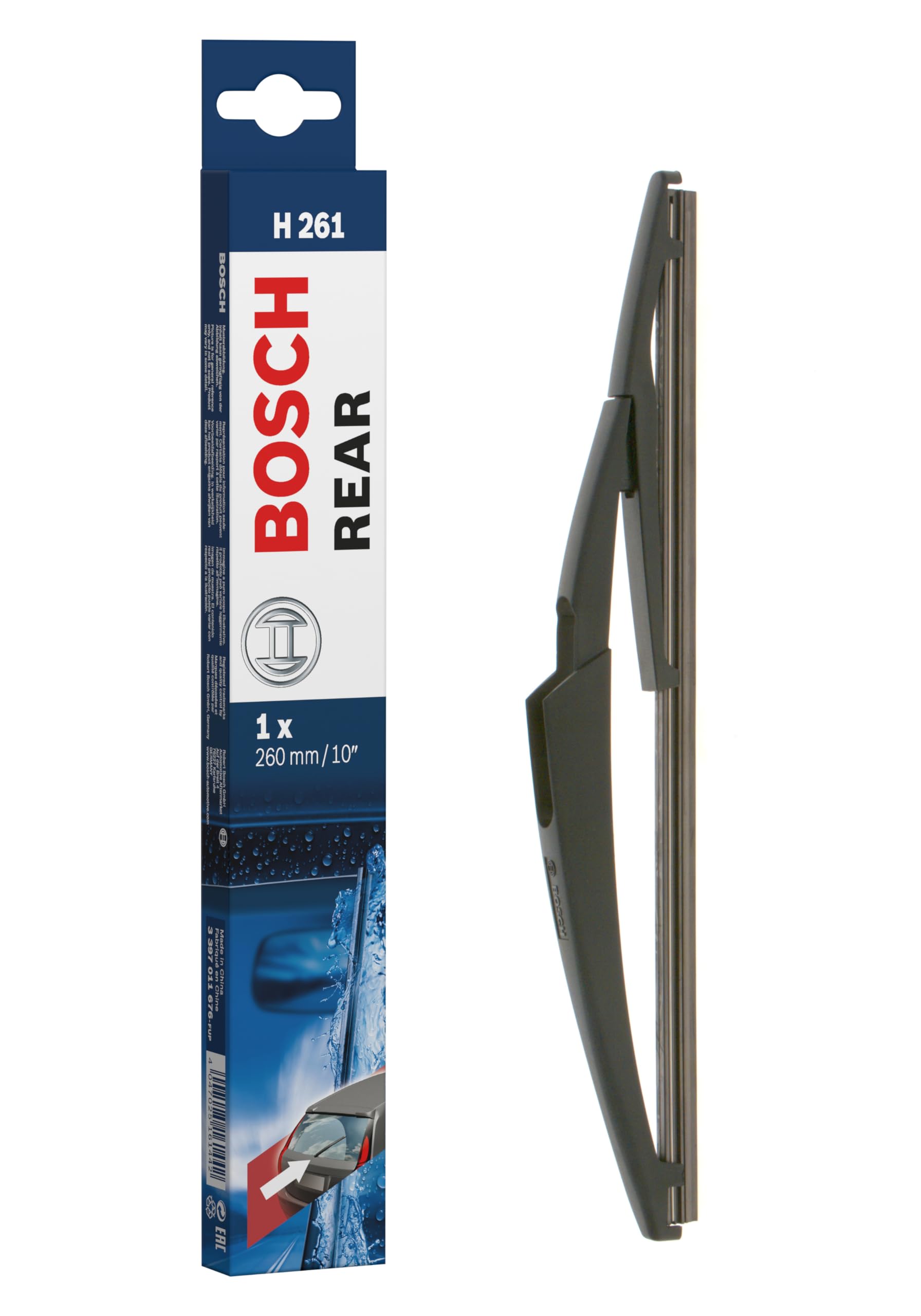 Bosch Scheibenwischer Rear H261, Länge: 260mm – Scheibenwischer für Heckscheibe von BOSCH