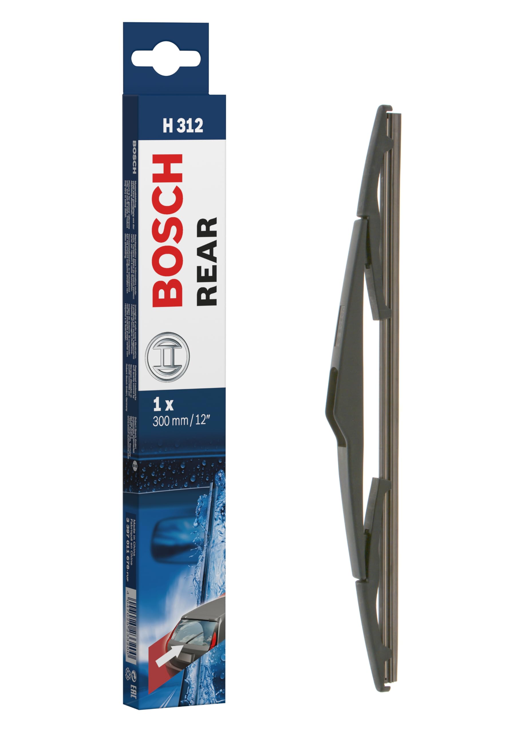 Bosch Scheibenwischer Rear H312, Länge: 300mm – Scheibenwischer für Heckscheibe Bosch Scheibenwischer Rear H312, Länge: 300mm – Scheibenwischer für Heckscheibe von Bosch