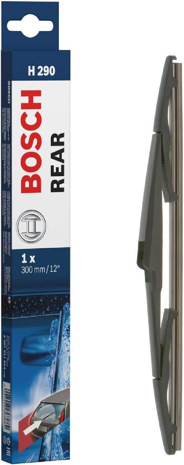 Bosch Scheibenwischer Rear H290, Länge: 300mm – Scheibenwischer für Heckscheibe Bosch Scheibenwischer Rear H290, Länge: 300mm – Scheibenwischer für Heckscheibe von Bosch