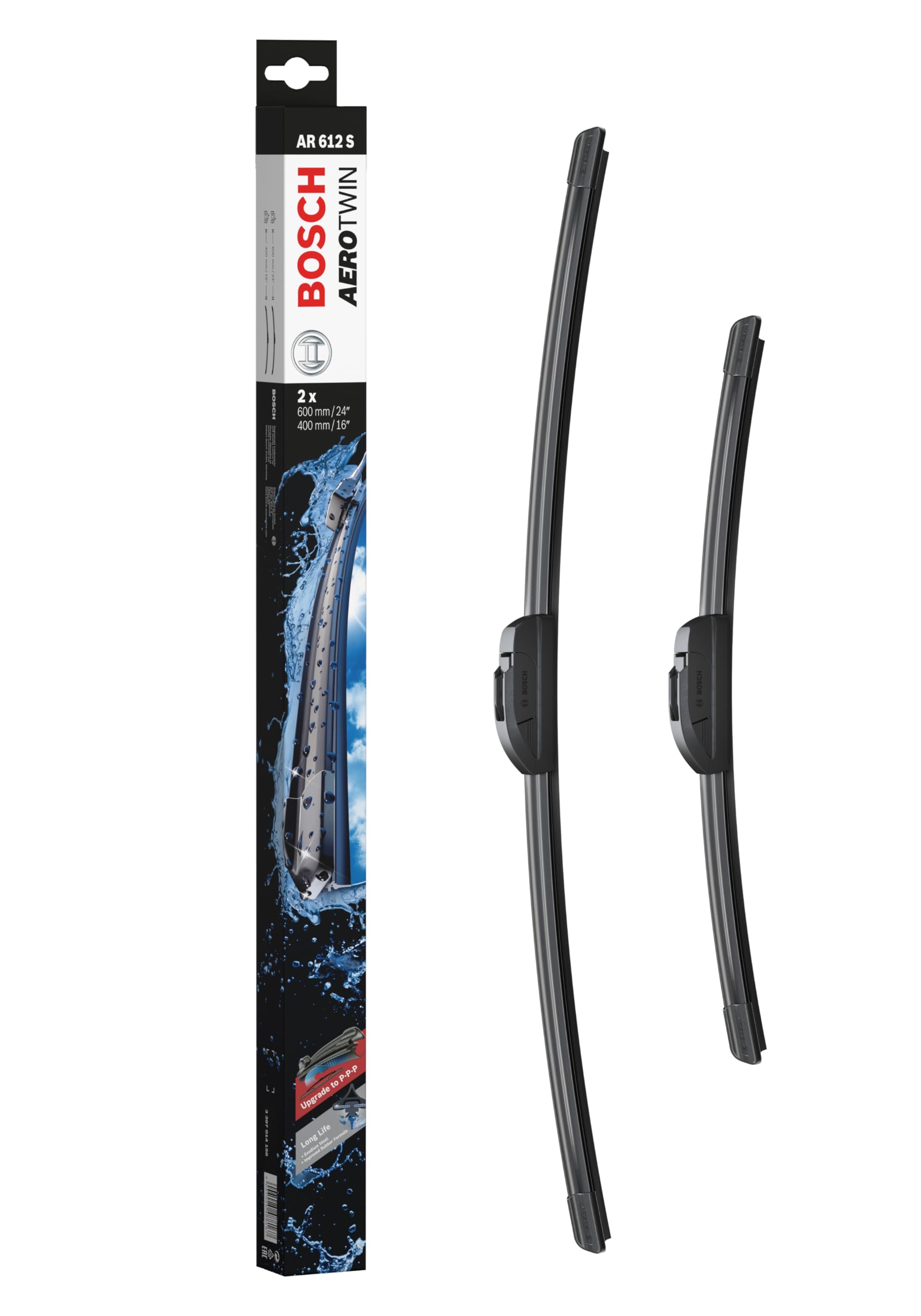 Bosch Aerotwin AR612S Scheibenwischer, 600 mm/400 mm Länge, 1 Satz für Frontscheibe (Hyundai i10- 02.20- [AC3], i10 09.19 - [AC3; AI3], i20 - 11.14- [GB]) von Bosch Automotive