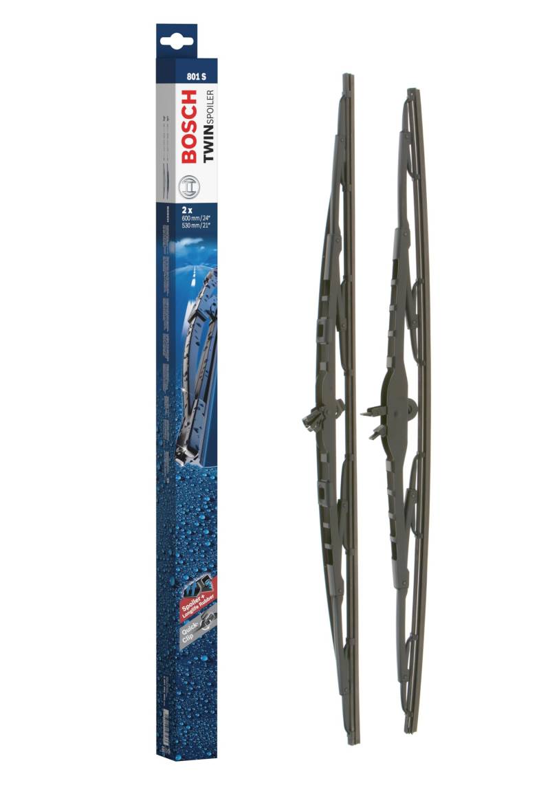 Bosch Scheibenwischer Twin Spoiler 801S, Länge: 600mm/530mm – Set für Frontscheibe von Bosch