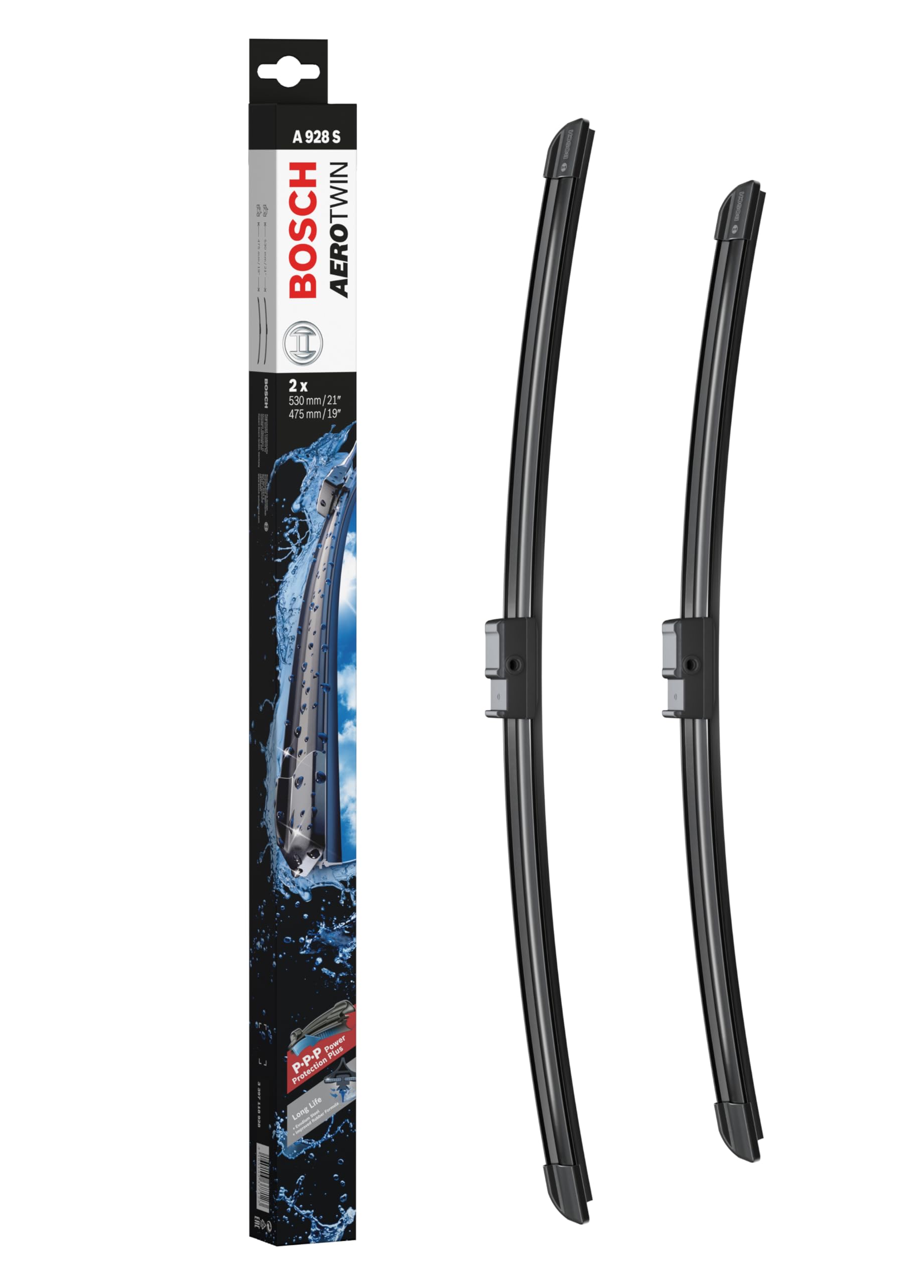 Bosch Scheibenwischer Aerotwin A928S, Länge: 530mm/475mm − Set für Frontscheibe - Nur für Rechtslenker-Fahrzeuge (UK) Bosch Scheibenwischer Aerotwin A928S, Länge: 530mm/475mm − Set für Frontscheibe - Nur für Rechtslenker-Fahrzeuge (UK) von Bosch Automotive