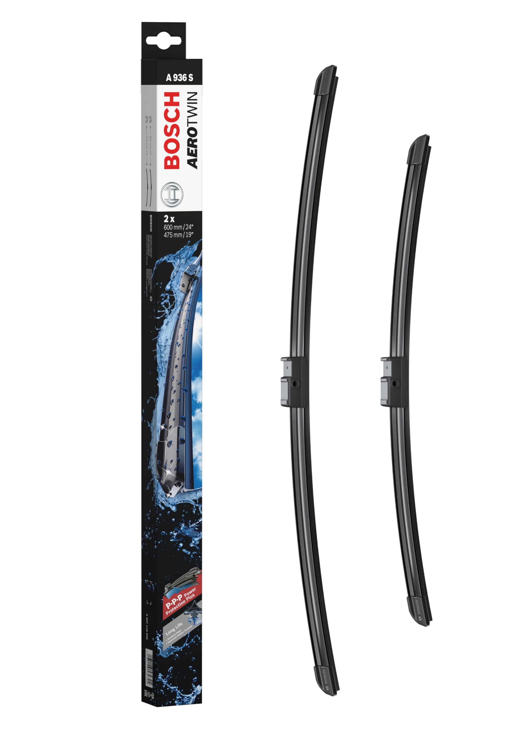 Bosch Scheibenwischer Aerotwin A936S, Länge: 600mm/475mm – Set für Frontscheibe Bosch Scheibenwischer Aerotwin A936S, Länge: 600mm/475mm – Set für Frontscheibe von Bosch