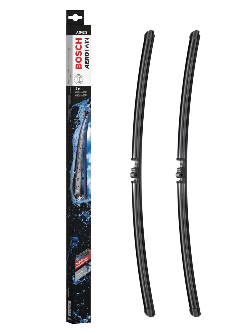 Bosch Scheibenwischer Aerotwin A942S, Länge: 650mm/650mm – Set für Frontscheibe von Bosch Automotive