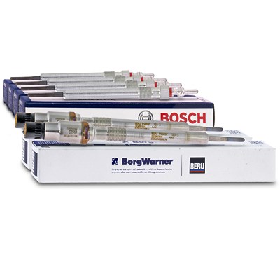 Bosch 4x Glühkerze + 2x Glühkerze (Mit Drucksensor) für Audi, VW von Bosch