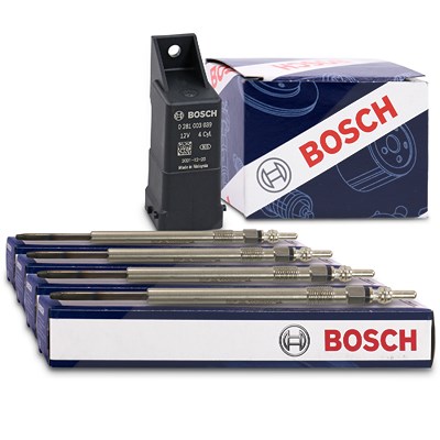 Bosch 4x Glühkerze + Glühzeitsteuergerät für Fiat, Iveco Bosch 4x Glühkerze + Glühzeitsteuergerät für Fiat, Iveco von Bosch