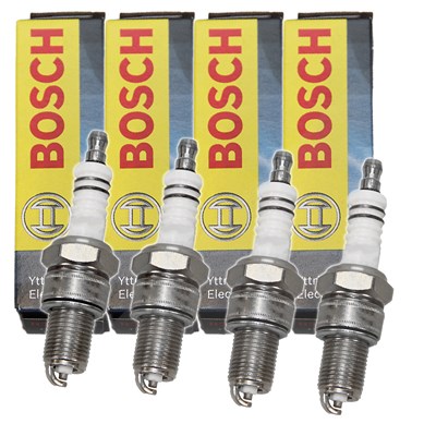 Bosch 4x Zündkerze für Abarth, Alfa Romeo, Alpine, Audi, Austin, Autobianchi, Bedford, BMW, Caterham, Chevrolet, Citroën, Daihatsu, Ferrari, Fiat, For von Bosch