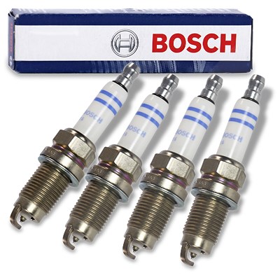 Bosch 4x Zündkerze Iridium FR6HI332 [Hersteller-Nr. 0242235666] für Audi, Seat, Skoda, VW von Bosch
