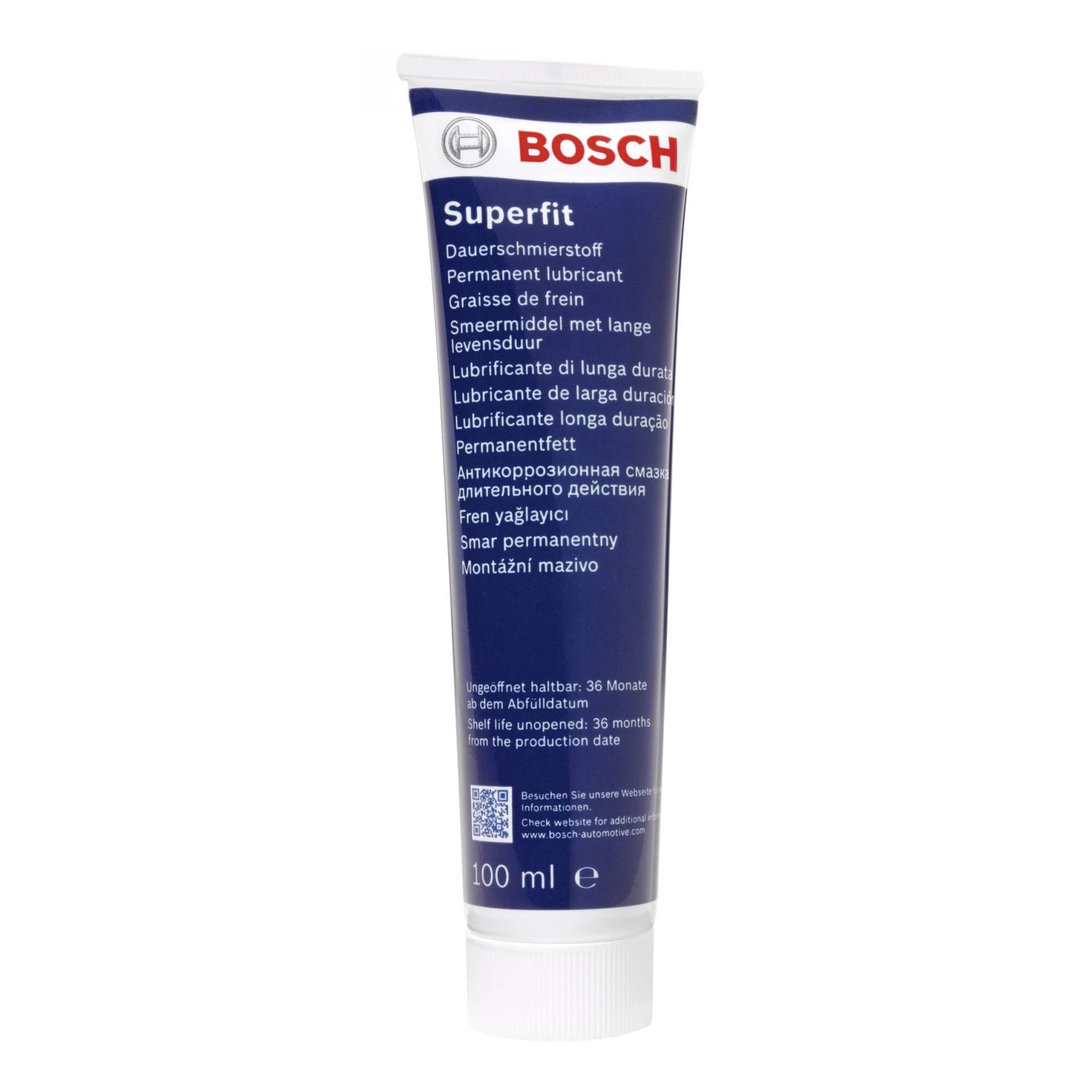 Bosch SF-100 - Dauerschmierstoff Superfit - Hochleistungsschmierstoff für Komponenten einer Bremsanlage - 100ml Tube Bosch SF-100 - Dauerschmierstoff Superfit - Hochleistungsschmierstoff für Komponenten einer Bremsanlage - 100ml Tube von Bosch Automotive
