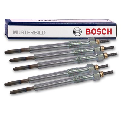 Bosch 5x Glühkerze Duraterm GLP001 [Hersteller-Nr. 0250201039] für Citroën, Mercedes-Benz, Peugeot von Bosch