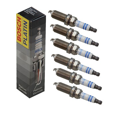 Bosch 6x Zündkerze Doppelplatin für Citroën, Fiat, Hyundai, Kia, Lancia, Peugeot, Renault Bosch 6x Zündkerze Doppelplatin für Citroën, Fiat, Hyundai, Kia, Lancia, Peugeot, Renault von Bosch