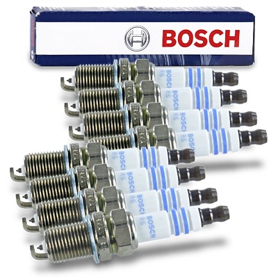 Bosch 8x Zündkerze Doppelplatin FR7KPP33U+ [Hersteller-Nr. 0242236544] für Bentley, Hyundai, Jaguar, Mercedes-Benz, Volvo von Bosch