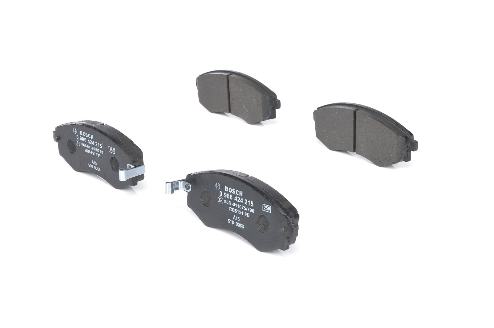 Bosch BP098 Bremsbeläge - Vorderachse - ECE-R90 Zertifizierung - vier Bremsbeläge pro Set von Bosch Automotive