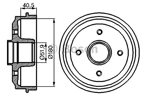 Bosch 986477095 Bremstrommel von Bosch