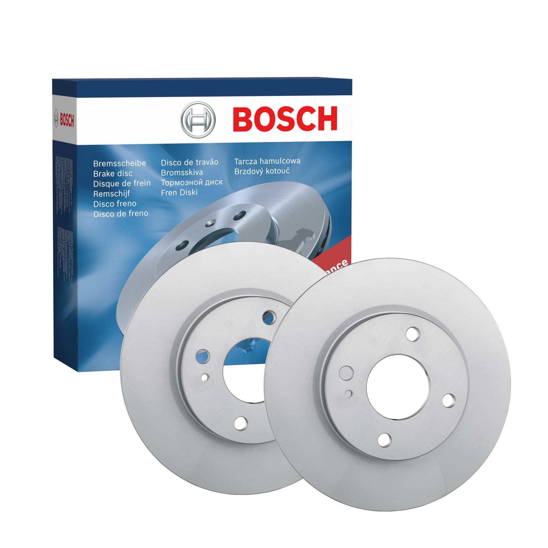 Bosch BD1409 Bremsscheiben - Vorderachse - ECE-R90 Zertifizierung - zwei Bremsscheiben pro Set , 2 Stück (1er Pack) von Bosch Automotive