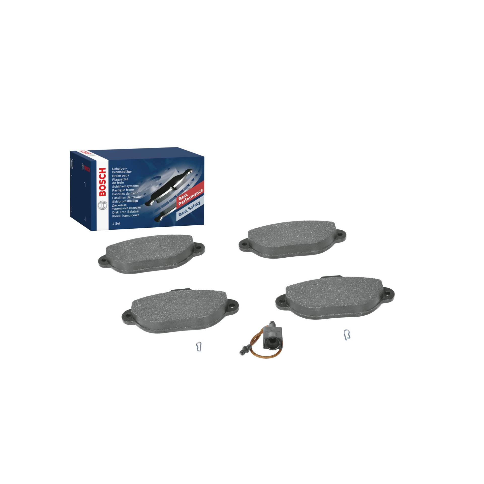 Bosch BP1025 Bremsbeläge - Vorderachse - ECE-R90 Zertifizierung - vier Bremsbeläge pro Set von Bosch Automotive