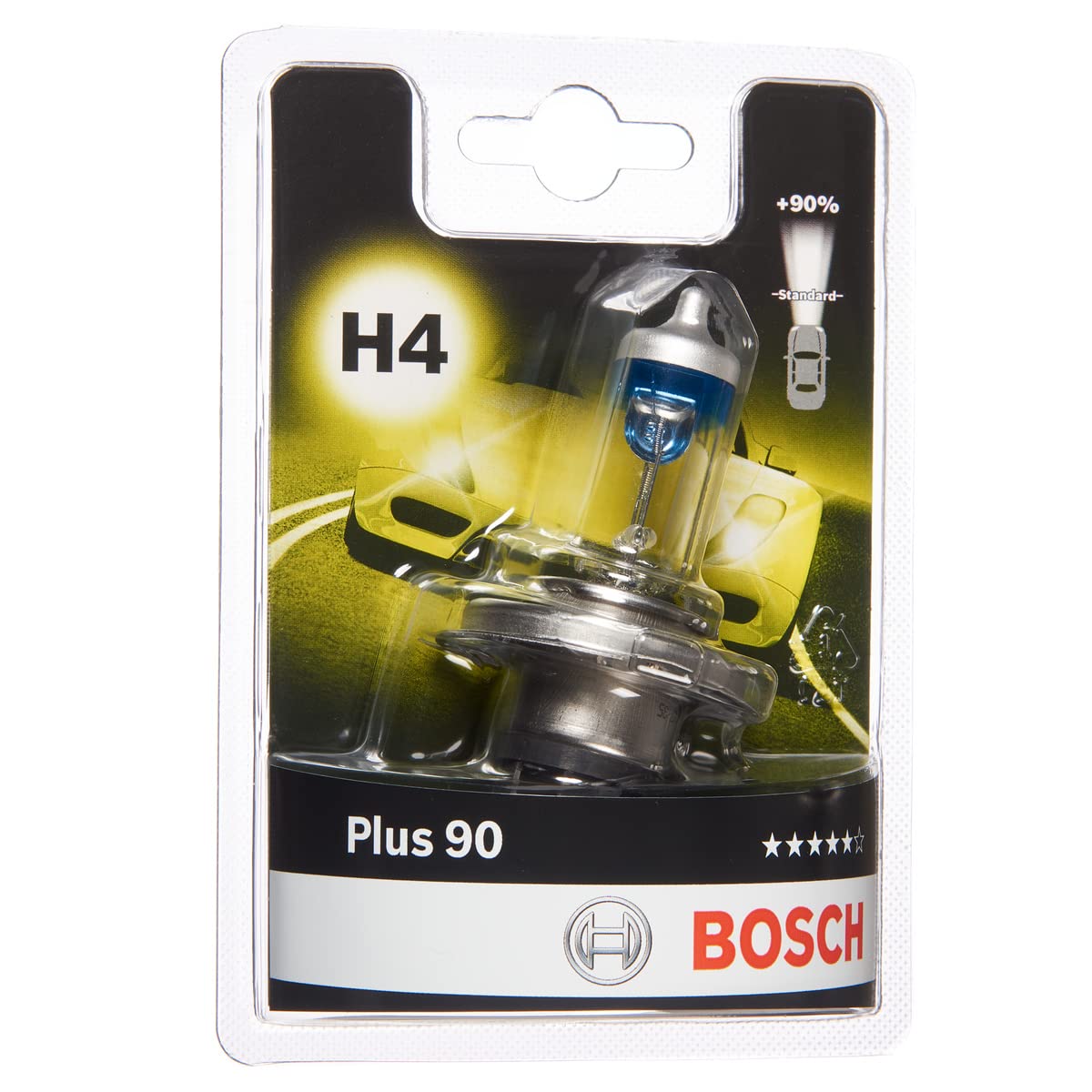 Bosch H4 Plus 90 Lampe - 12 V 60/55 W P43t - 1 Stück von Bosch Automotive