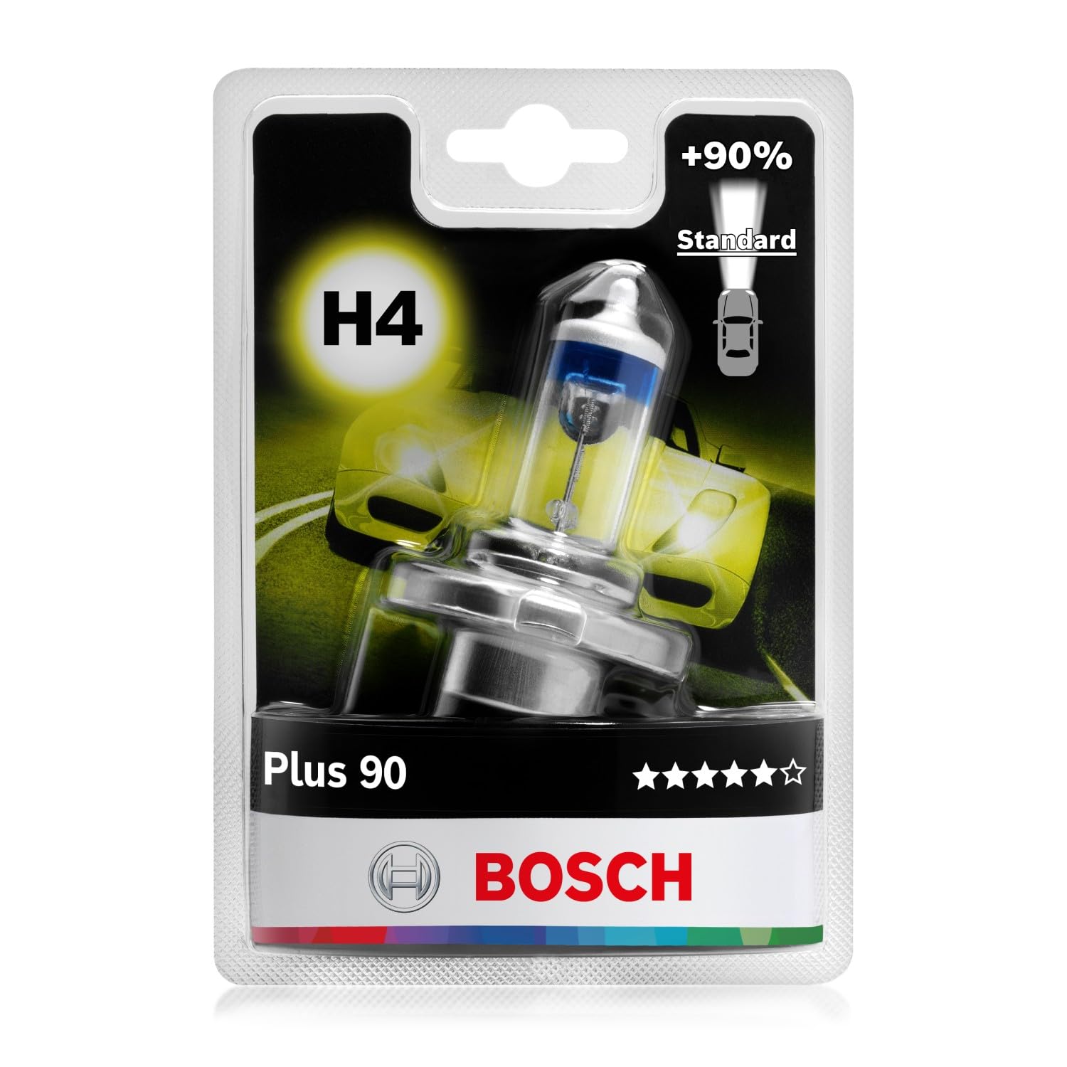 Bosch H4 Plus 90 Lampe - 12 V 60/55 W P43t - 1 Stück von Bosch Automotive